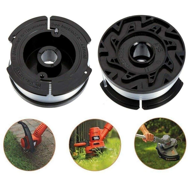 THTEN AF-100 String Trimmer Spool Compatible with Black and Decker GH600 GH900 LST201 LSTE525 BESTA510 30ft 0.065" Refills Line AFS Weed Eater Edger with RC-100-P Spool Cap Covers 6 Pack - Image 5